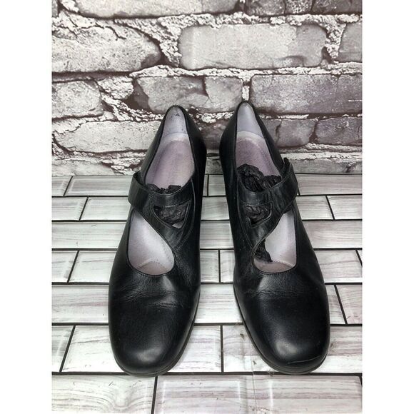 BeautiFeel Black Leather MaryJane Comfort Casual Pump Heels Women’s 39EU/8.5M US - Picture 15 of 16